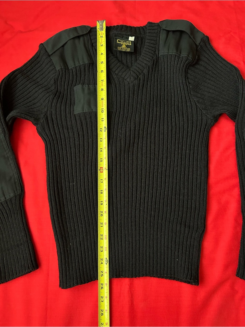 Citadel Wool Ribbed V-Neck Sweater - Picture 7 of 8